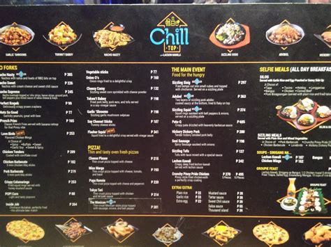 Menu at Chill Top .